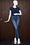 Gloss Wht. Abstract Egg head Female Mannequin item #MM-XD16W-3