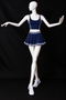 Gloss Wht. Abstract Egg Head Female Mannequin w/face features MM-XD14W-3 