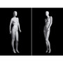 Used Fiberglass Gloss White Egg Head Female Mannequin MM-OZIW4-USED