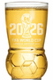 16 oz Etched Soccer Beer Glass