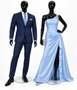 Gloss Black Male & Female Mannequins Couple (GBCOUPLE)