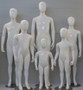 Gloss White Abstract Egg Head Children Mannequin Group