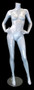 Carmen 3, Fiberglass Headless Female Mannequin Gloss Silver MM-A4BS