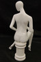 Kylie, Gloss White Abstract Seated Female Mannequin MM-NC9-3