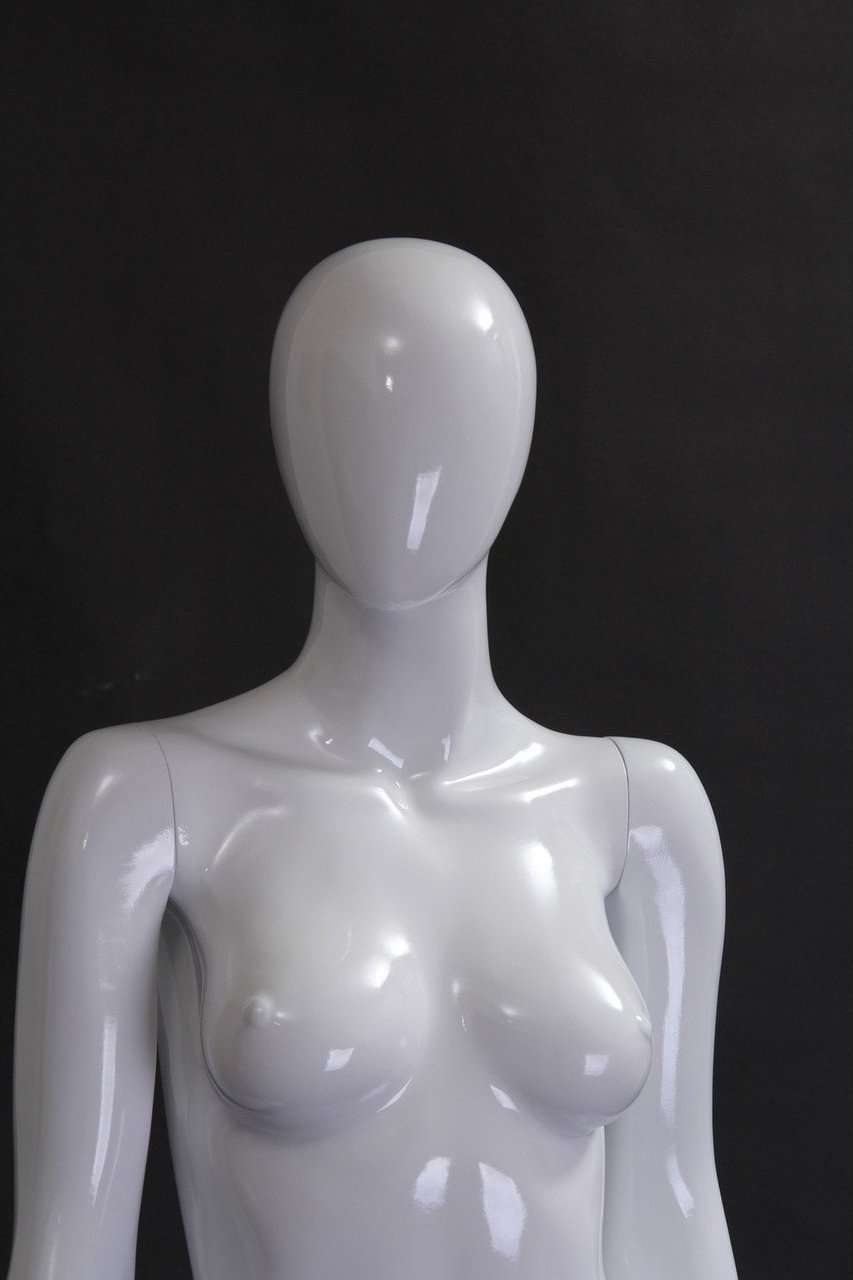 Fiberglass Gloss White Egg Head Female Mannequin MM-ZARA03EG SALE