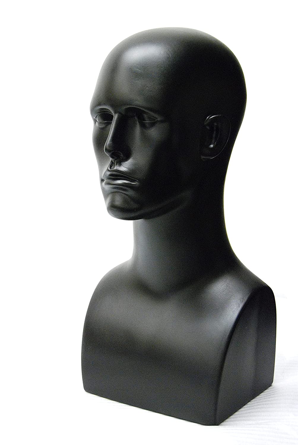 4 White Male Styrofoam Mannequin Head with Long Neck MM-256