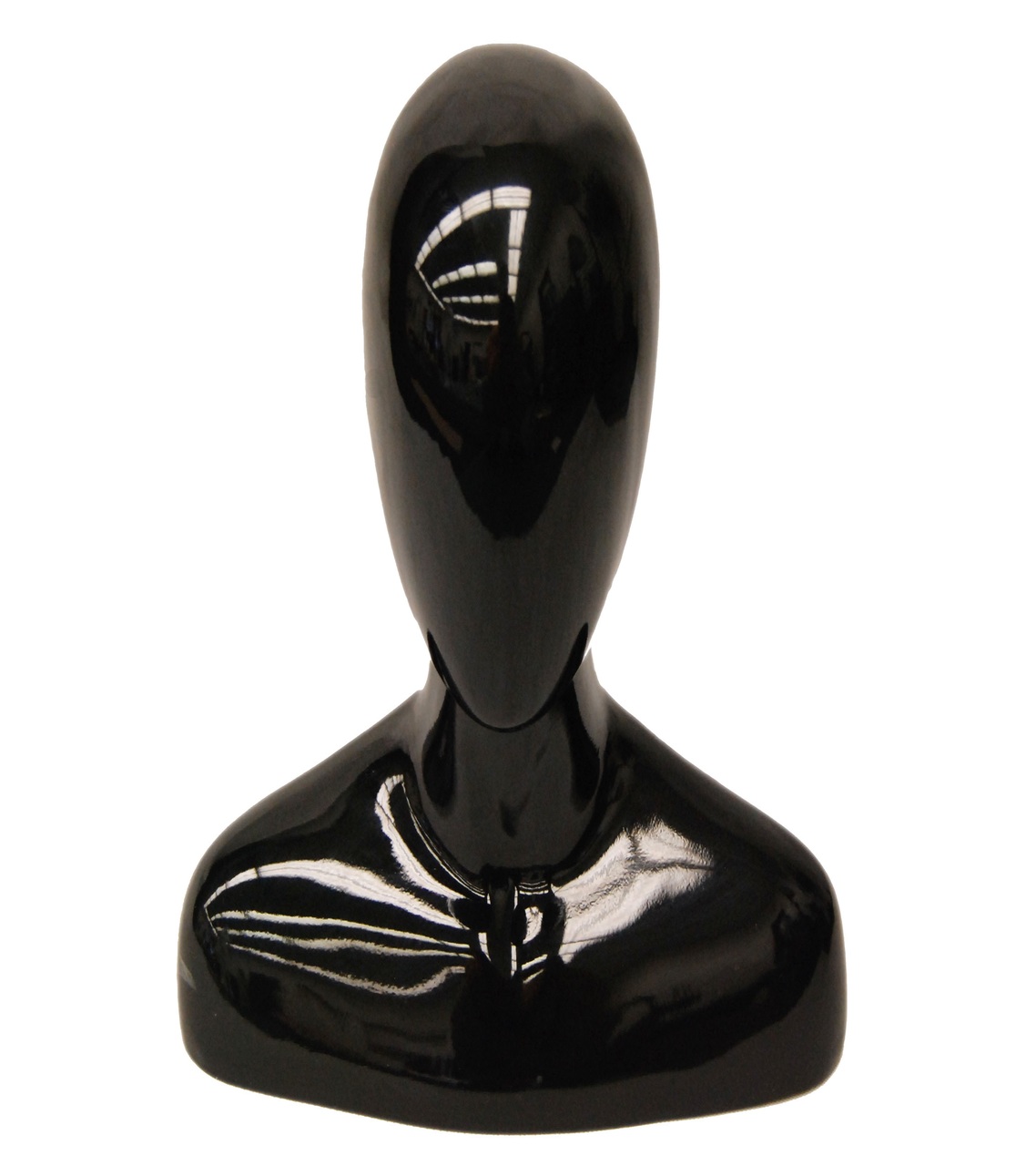 Abstract Female Black Glossy Mannequin Head (TMK-MD-FEGGB)
