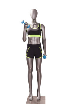 Erin 2, Matte Grey Athletic Female Sports Mannequin MM-JSW02 