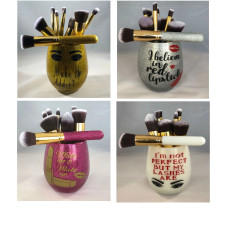 Makeup Holder with Brushes