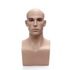 Retail Display Head – Fiberglass Male Mannequin for Hats, Wigs & Eyewear MM-H02M