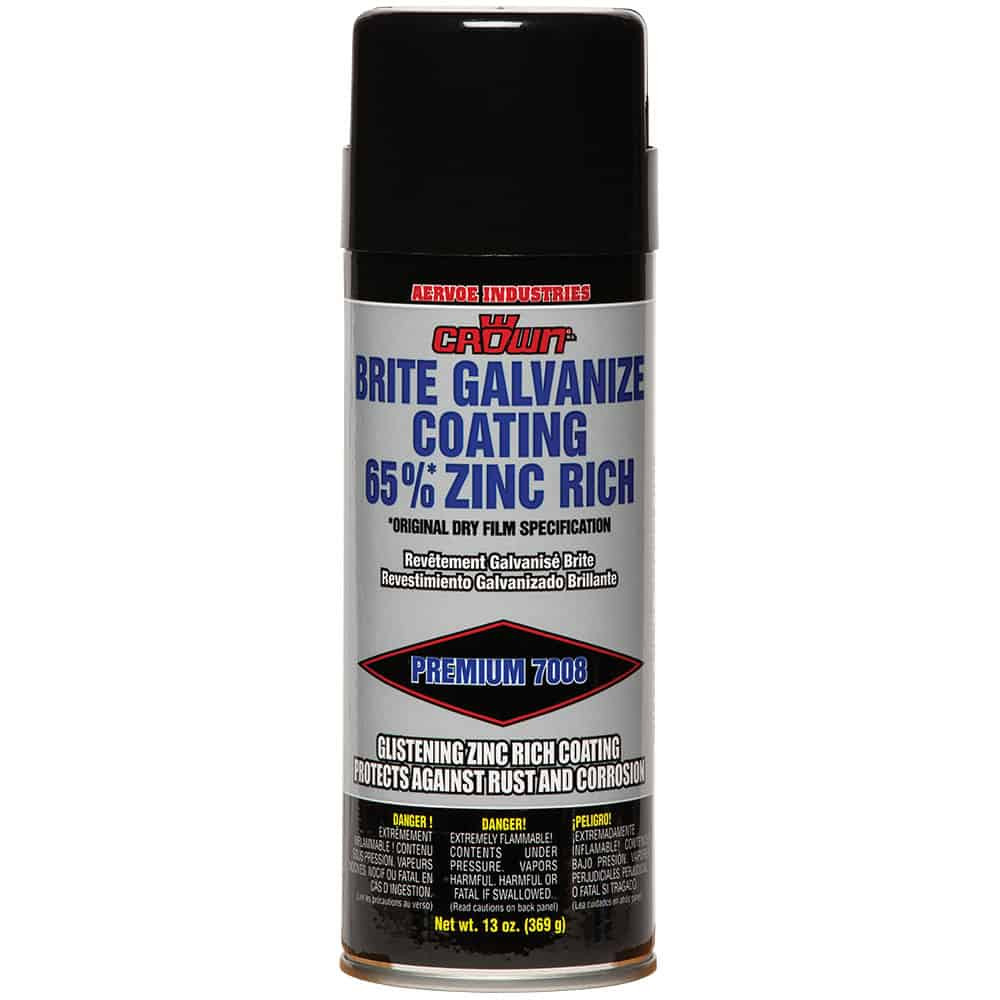Crown Brite Galvanize Coating 65% Zinc Rich 16oz Aerosol at