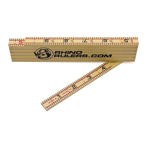 6' Rhino Folding Fiberglass Engineer's Ruler | Yellow | English at ...