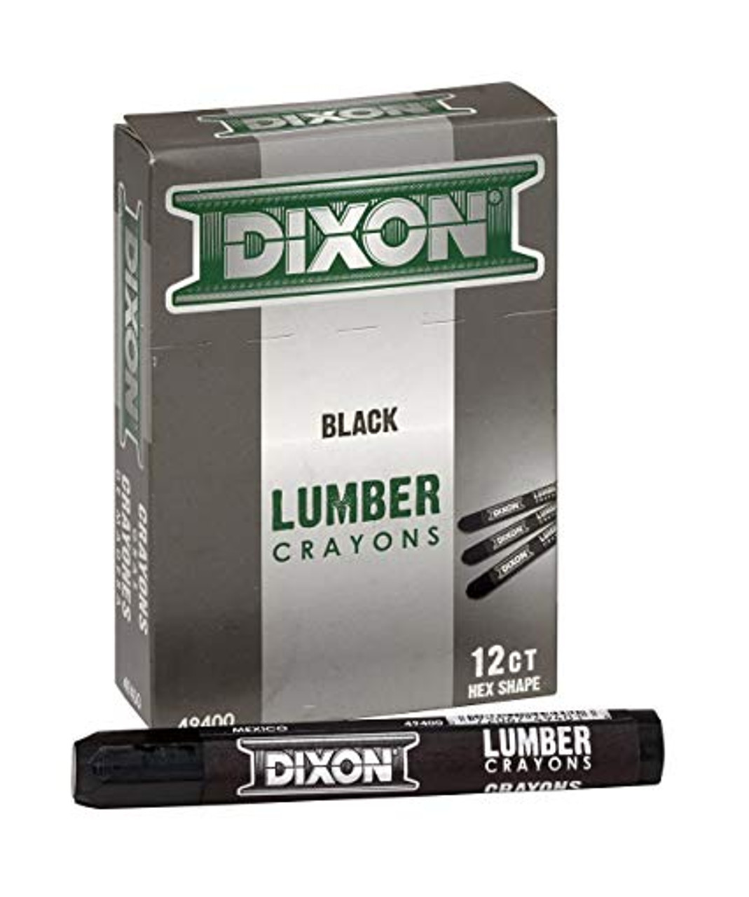 Dixon 49400 Lumber Crayons Black Box of 12