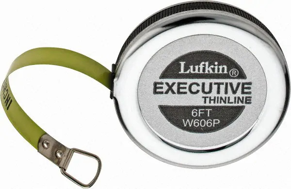 #605 dayuanbao サイズ アウトフィット Lufkin® Spring Rewind Executive Thinline Diameter Tape | W606PD at