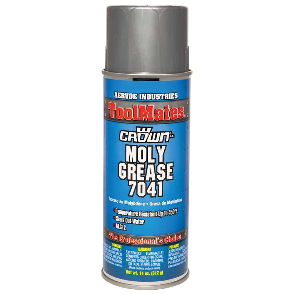 Crown Moly Grease 7041 16 oz Aerosol Can Aervoe ToolMates at