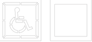 Texas Stencil 30" Handicap Pavement Stencil | 2 Piece D.O.T. Kit S-3042K