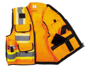 SitePro Premium Surveyor and Engineer Class 2 Safety Vest | Hi-Viz Orange