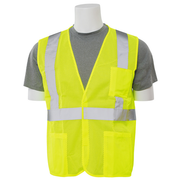 Delta Plus S362P Class 2 Economy Mesh Safety Vest w/Pockets| Lime Green S362P