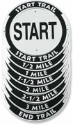 Trailite Trailite Trail Distance Hiking Markers, 3 Mile Set DM03