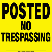 Voss Signs Posted No Trespassing Sign | Yellow Plastic 104PNTYP