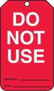 AccuForm Equipment Status Safety Tag: Do Not Use | 5 pk MGT219CTM