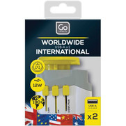 Go Travel Worldwide Adaptor Twin USB-A 369734