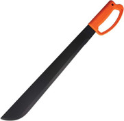 Field Machete | 23.3" Black-Coated Steel Blade with Orange Handle