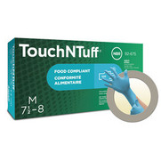 Ansell Medium Blue TouchNTuff® 5 mil Nitrile Disposable Gloves | 92-675 Ansell Medium Blue TouchNTuff® 5 mil Nitrile Disposable Gloves | 92-675