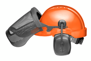 Elvex Delta Plus ProGuard CU-30RV Vented Loggers Chainsaw Helmet | 25dB NRR, Steel Mesh Visor WELCU30RV