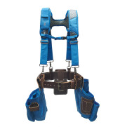 Bucket Boss Bucket Boss Leather Hybrid Tool Belt w/ Suspenders 55505