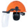 Elvex Delta Plus ProGuard CU-30LV Vented Loggers Chainsaw Helmet | 25dB NRR, Solid Face Shield WELCU30LV