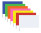 Presco 2" x 3" Pin Flags | with Wire Staff | Bundles of 100 2X3PINFLAGS