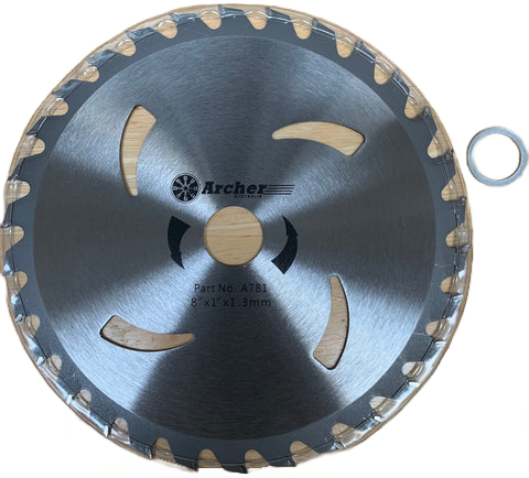 Archer Archer 8" Carbide Tipped BrushCutter Blade | 30 teeth | 1" Arbor A781