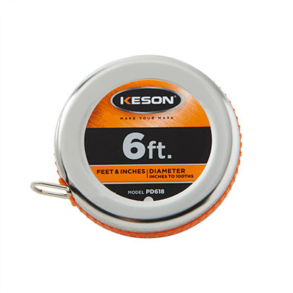Keson Keson 6' x 1/4" Diameter Tape | Steel Case PD618
