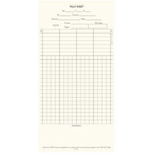 Forestry Suppliers Four Species Forestry Tally Sheets | Pack of 100 Tally Sheets 53690