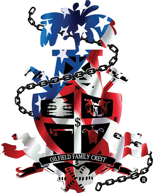 Outlaws & Renegades Oilfield Family Crest Decal | 10" x 7-1/2"