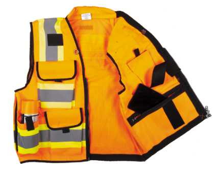 SitePro SitePro Premium Surveyor and Engineer Class 2 Safety Vest | Hi-Viz Orange 23-750-FO