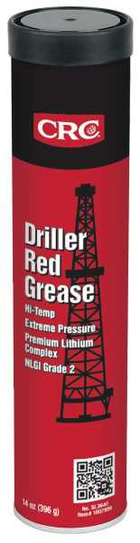 CRC CRC Driller Red Grease, Extreme Pressure, High Heat | 14 oz Cartridge 1007959