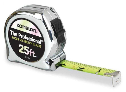 25' Komelon 425HV Hi Viz Professional Tape Measure