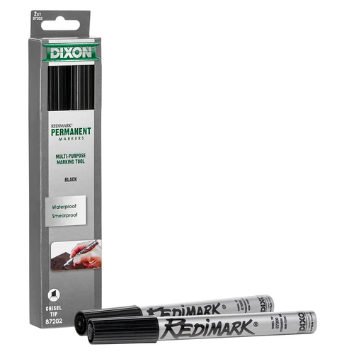 Dixon Redimark Chisel Tip Permanent Markers | Box of 12