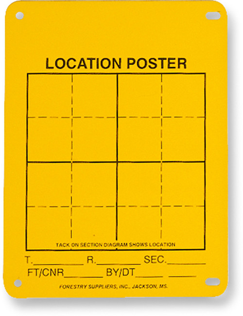Jim-Gem/FS Aluminum Location Posters, Corner Tags, Pack of 100 LOCATIONPOSTER