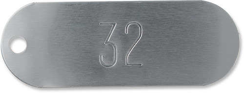 Jim-Gem/FS Racetrack Tags, Aluminum Oval Tags - Numbered 245