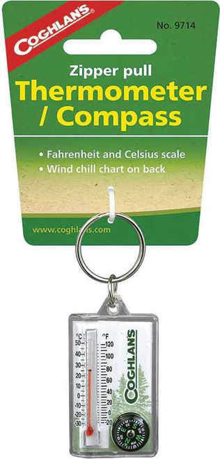Coghlan's Coghlan's Zipper Pull Thermometer/Compass CGN9714