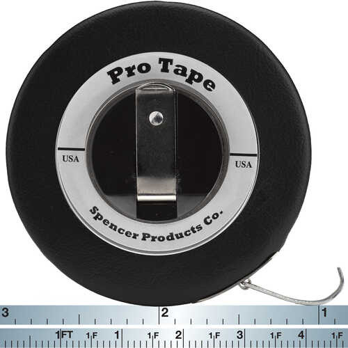 Spencer Spencer 35' Pro Tape | Chrome Clad | Black Vinyl Case 68570