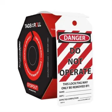 AccuForm OSHA Danger Tags By-The-Roll: Do Not Operate | Cardstock TAR114