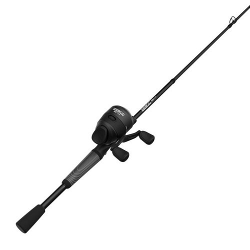 Rather Outdoors Zebco Medium Spincast Combo – 6' 2-Piece Black 500601