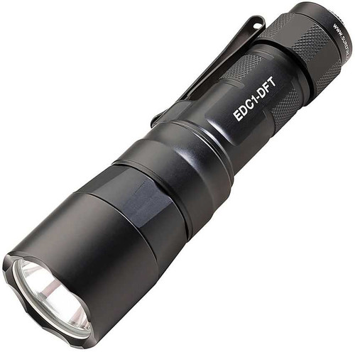EDC1 Dual-Fuel Rechargeable Flashlight |Black Aluminum Flashlight