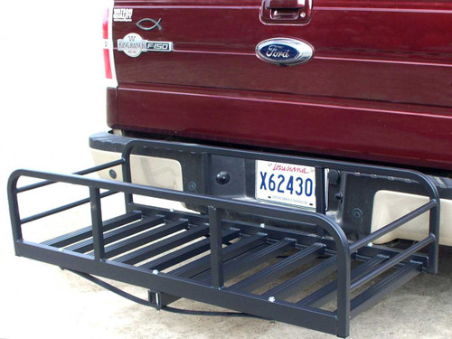 Great Day, Inc. Great Day Hitch-N-Ride Magnum XL, Hitch Receiver-Cargo Carrier for Vehicles with a Rear Mounted Spare Tire, Black HNR2000TLB