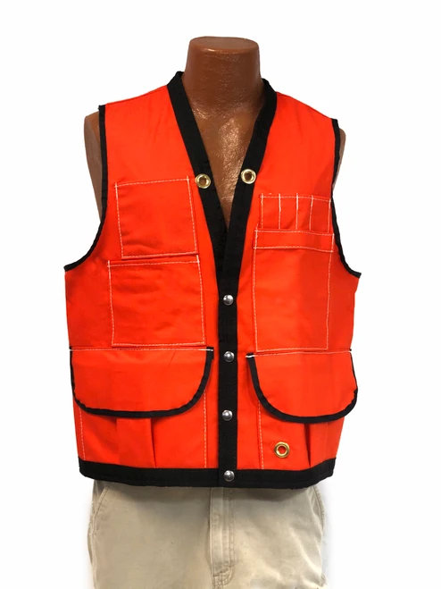 Jim-Gem/FS Jim-Gem Pro Orange 10 Pocket Cruiser Vest | Cotton Army Duck 96010