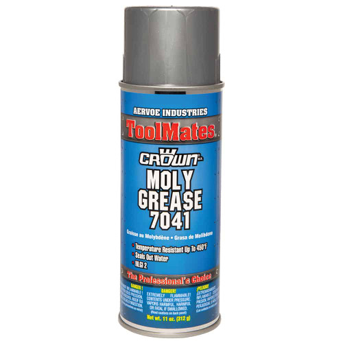 Crown Moly Grease 7041 | 16 oz Aerosol Can | Aervoe ToolMates Crown Moly Grease 7041 | 16 oz Aerosol Can | Aervoe ToolMates